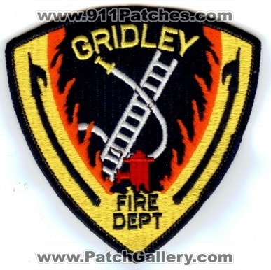 Gridley Fire Department (California)
Thanks to PaulsFirePatches.com for this scan.
Keywords: dept.