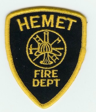 Hemet Fire Dept
Thanks to PaulsFirePatches.com for this scan.
Keywords: california department