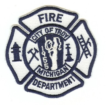 Troy Fire Department
Thanks to PaulsFirePatches.com for this scan.
Keywords: michigan city of