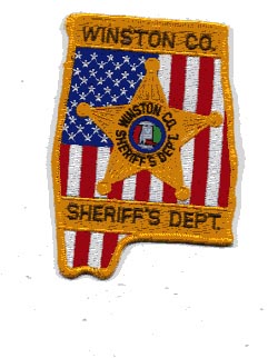 Winston County Sheriff's Dept (Alabama)
Thanks to BensPatchCollection.com for this scan.
Keywords: sheriffs department