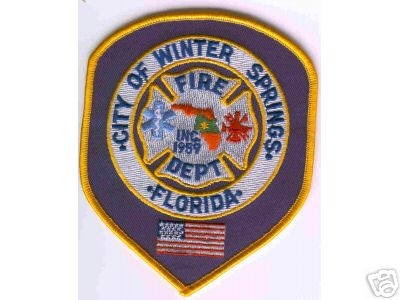 Winter Springs Fire Dept
Thanks to Brent Kimberland for this scan.
Keywords: florida department city of