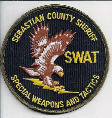 Sebastian County Sheriff SWAT (Arkansas)
Thanks to EmblemAndPatchSales.com for this scan.
Keywords: special weapons and tactics