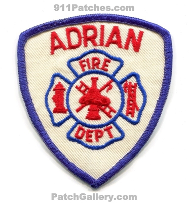 Adrian Fire Department Patch (Michigan)
Scan By: PatchGallery.com
Keywords: dept.