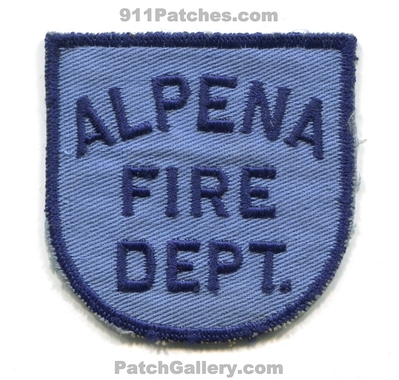 Alpena Fire Department Patch (Michigan)
Scan By: PatchGallery.com
Keywords: dept.