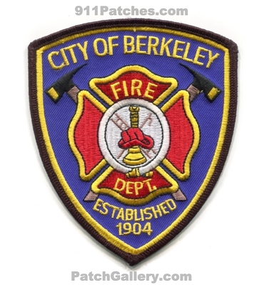 Berkeley Fire Department Patch (California)
Scan By: PatchGallery.com
Keywords: city of dept. established 1904