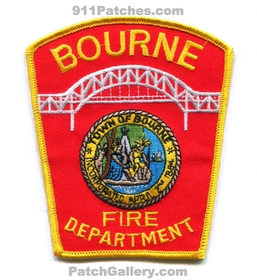 Bourne Fire Department Patch (Massachusetts)
Scan By: PatchGallery.com
Keywords: town of dept.