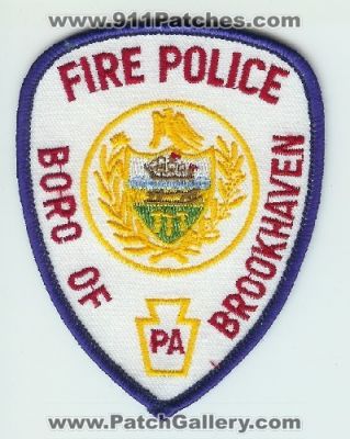 Brookhaven Fire Police (Pennsylvania)
Thanks to Mark C Barilovich for this scan.
Keywords: borough of pa