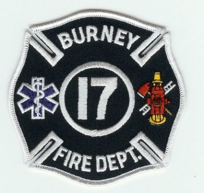 Burney Fire Dept
Thanks to PaulsFirePatches.com for this scan.
Keywords: california department 17