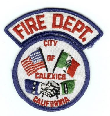 Calexico Fire Dept
Thanks to PaulsFirePatches.com for this scan.
Keywords: california department city of