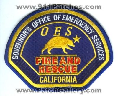 California Governors Office of Emergency Services OES Fire and Rescue Department Patch (California)
Scan By: PatchGallery.com
Keywords: dept.