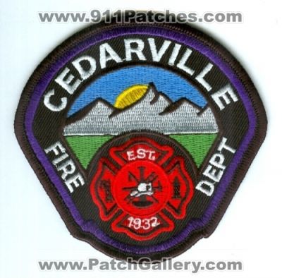 Cedarville Fire Department (California)
Scan By: PatchGallery.com
Keywords: dept.
