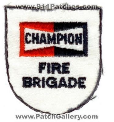 Champion Fire Brigade (California)
Thanks to PaulsFirePatches.com for this scan.
Keywords: spark plugs sun city department dept.