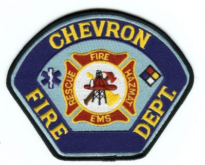 Chevron Fire Dept
Thanks to PaulsFirePatches.com for this scan.
Keywords: california department rescue ems hazmat haz mat