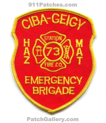 Ciba Geigy Emergency Brigade Fire Company Station 73 HazMat Patch (New Jersey)
Scan By: PatchGallery.com
Keywords: response team ert co. haz-mat hazardous materials department dept. industrial plant