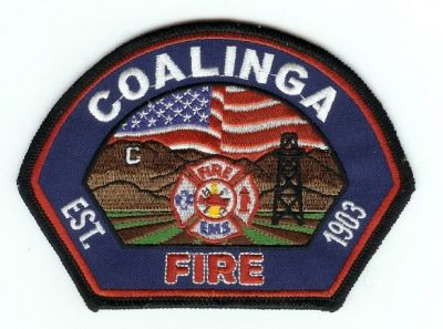 Coalinga Fire EMS
Thanks to PaulsFirePatches.com for this scan.
Keywords: california