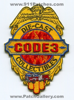 Code 3 Collectibles Patch (California)
Scan By: PatchGallery.com
Keywords: fire department dept. three die-cast diecast models
