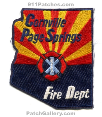 Cornville Page Springs Fire Department Patch (Arizona) (State Shape)
Scan By: PatchGallery.com
Keywords: dept.