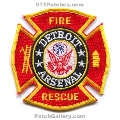 Detroit Arsenal Fire Rescue Department US Army Military Patch (Michigan)
Scan By: PatchGallery.com
Keywords: dept. base