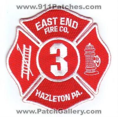 East End Fire Company 3 Hazleton (Pennsylvania)
Thanks to Dave Slade for this scan.
Keywords: co. #3 pa.