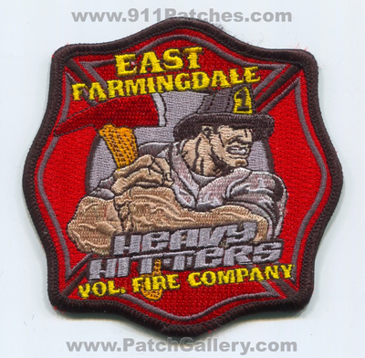 East Farmingdale Volunteer Fire Company 1 Patch (New York)
Scan By: PatchGallery.com
Keywords: vol. co. number no. #1 department dept. heavy hitters