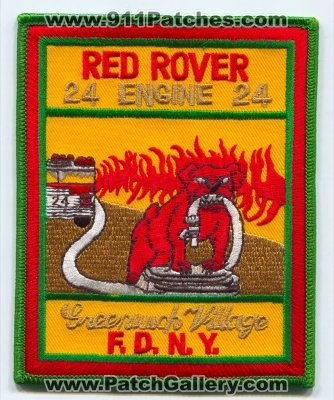 New York City Fire Department FDNY Engine 24 Patch (New York)
Scan By: PatchGallery.com
Keywords: of dept. f.d.n.y. company co. station red rover greenwich village