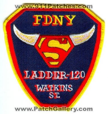 New York City Fire Department FDNY Ladder 120 (New York)
Scan By: PatchGallery.com
Keywords: dept. of company station watkins st. street