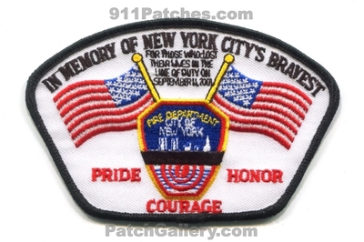 New York City Fire Department FDNY In Memory of New York Citys Bravest Patch (New York)
Scan By: PatchGallery.com
Keywords: of dept. f.d.n.y. company co. station pride honor courage for those who lost their lives in the line of duty on september 11th 2001 09-11-01 09/11/01 09-11-2001 09/11/2001