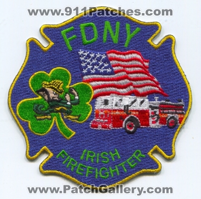 New York City Fire Department FDNY Irish Firefighter Patch (New York)
Scan By: PatchGallery.com
Keywords: of dept. f.d.n.y.