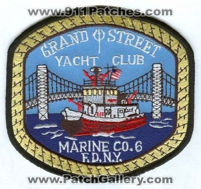 New York City Fire Department FDNY Marine 6 (New York)
Scan By: PatchGallery.com
Keywords: of dept. f.d.n.y. company station scuba dive rescue co. grand street yacht club