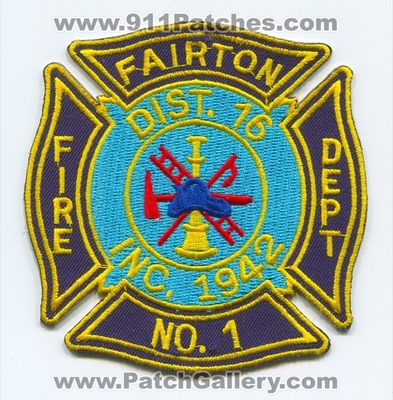 Fairton Fire Department Number 1 District 16 Patch (New Jersey)
Scan By: PatchGallery.com
Keywords: dept. no. #1 dist.