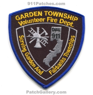 Garden Township Volunteer Fire Department Patch (Michigan)
Scan By: PatchGallery.com
Keywords: twp. vol. dept. serving and fairbanks townships twp. twps. dial 911