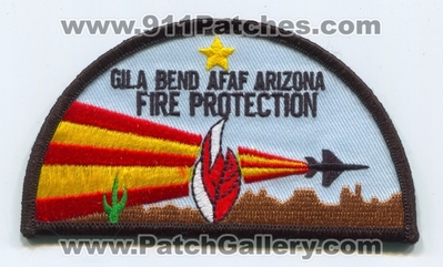 Gila Bend Air Force Auxiliary Field AFAF Fire Protection USAF Military Patch (Arizona)
Scan By: PatchGallery.com
Keywords: A.F.A.F. Prot. Department Dept. U.S.A.F.