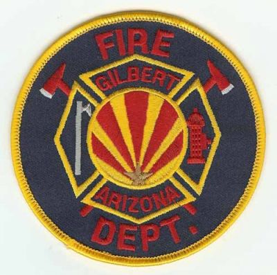 Gilbert Fire Dept
Thanks to PaulsFirePatches.com for this scan.
Keywords: arizona department