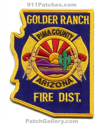 Golder Ranch Fire District Pima County Patch (Arizona) (State Shape)
Scan By: PatchGallery.com
Keywords: dist. co. department dept.