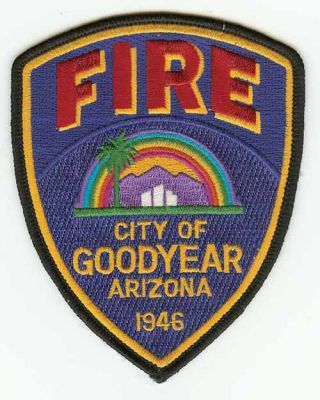Goodyear Fire
Thanks to PaulsFirePatches.com for this scan.
Keywords: arizona city of