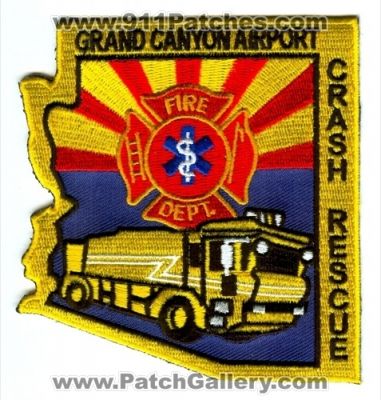 Grand Canyon Airport Fire Department Crash Rescue (Arizona)
Scan By: PatchGallery.com
Keywords: dept. arff cfr aircraft firefighter firefighting state shape