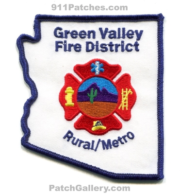 Green Valley Fire District Rural Metro Patch (Arizona) (State Shape)
Scan By: PatchGallery.com
Keywords: dist. department dept.