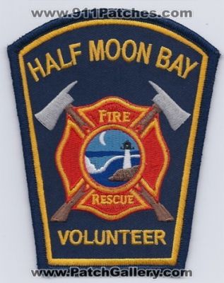 Half Moon Bay Volunteer Fire Rescue Department (California)
Thanks to PaulsFirePatches.com for this scan.
Keywords: dept.