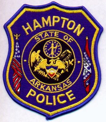 Hampton Police
Thanks to EmblemAndPatchSales.com for this scan.
Keywords: arkansas