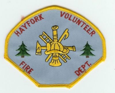 Hayfork Volunteer Fire Dept
Thanks to PaulsFirePatches.com for this scan.
Keywords: california department