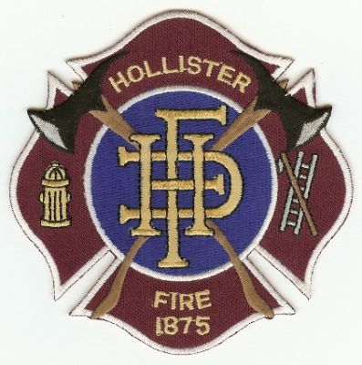 Hollister Fire
Thanks to PaulsFirePatches.com for this scan.
Keywords: california