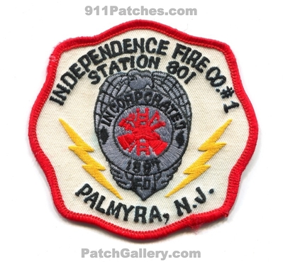 Independence Fire Department Company Number 1 Station 801 Palmyra Patch (New Jersey)
Scan By: PatchGallery.com
Keywords: dept. co. no. #1 incorporated 1887