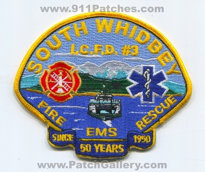 Island County Fire District 3 South Whidbey 50 Years Patch (Washington)
Scan By: PatchGallery.com
Keywords: co. dist. number no. #3 icfd i.c.f.d. department dept. rescue ems since 1950