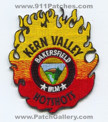 Kern Valley HotShots Bakersfield Bureau of Land Management BLM Forest Fire Wildfire Wildland Patch (California)
Scan By: PatchGallery.com
Keywords: b.l.m.