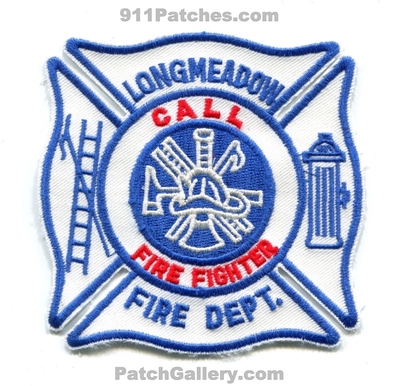 Longmeadow Fire Department Call Firefighter Patch (Massachusetts)
Scan By: PatchGallery.com
Keywords: dept.