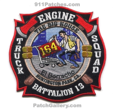 Los Angeles County Fire Department Station 164 Patch (California)
Scan By: PatchGallery.com
Keywords: co. of dept. lacofd l.a.co.f.d. company engine truck squad battalion 13 the big house el borracho huntington park