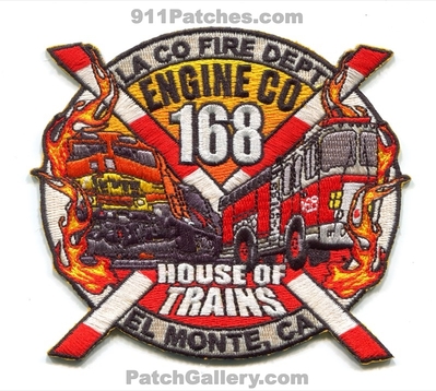 Los Angeles County Fire Department Station 168 Patch (California)
Scan By: PatchGallery.com
Keywords: co. of dept. lacofd l.a.co.f.d. company engine house of trains el monte