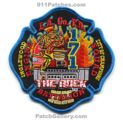 Los Angeles County Fire Department Station 171 Patch (California)
Scan By: PatchGallery.com
Keywords: co. of dept. lacofd l.a.co.f.d. company engine squad battalion 20 xx the rock