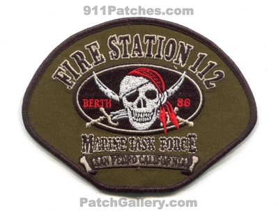 Los Angeles Fire Department Station 112 Marine Task Force Berth 86 Patch (California)
[b]Scan From: Our Collection[/b]
Keywords: dept. lafd company co. san pedro