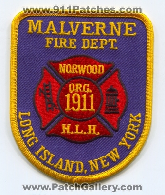 Malverne Fire Department Patch (New York)
Scan By: PatchGallery.com
Keywords: dept. norwood hlh h.l.h. long island